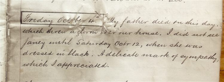 Alfred's death Fred's Diary